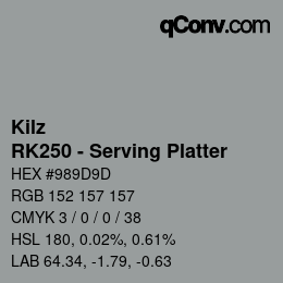 Color code: Kilz - RK250 - Serving Platter | qconv.com