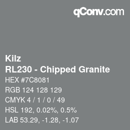 Farbcode: Kilz - RL230 - Chipped Granite | qconv.com