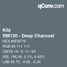 カラーコード: Kilz - RM130 - Deep Charcoal | qconv.com