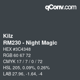 Color code: Kilz - RM230 - Night Magic | qconv.com