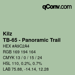 Código de color: Kilz - TB-65 - Panoramic Trail | qconv.com