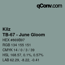 Color code: Kilz - TB-67 - June Gloom | qconv.com