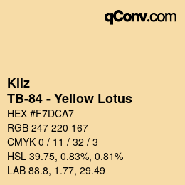 カラーコード: Kilz - TB-84 - Yellow Lotus | qconv.com