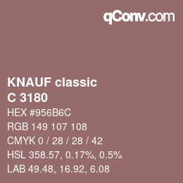 カラーコード: KNAUF classic - C 3180 | qconv.com