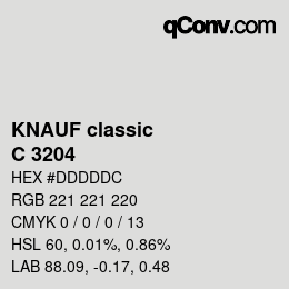 カラーコード: KNAUF classic - C 3204 | qconv.com