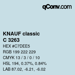 Color code: KNAUF classic - C 3263 | qconv.com