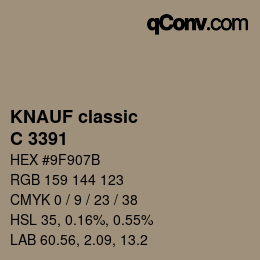 Color code: KNAUF classic - C 3391 | qconv.com