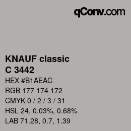 カラーコード: KNAUF classic - C 3442 | qconv.com