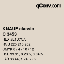 カラーコード: KNAUF classic - C 3453 | qconv.com