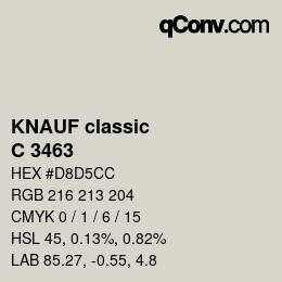 Color code: KNAUF classic - C 3463 | qconv.com