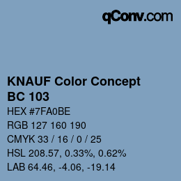 Code couleur: KNAUF Color Concept - BC 103 | qconv.com