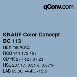 Farbcode: KNAUF Color Concept - BC 113 | qconv.com