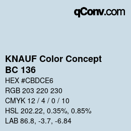 Farbcode: KNAUF Color Concept - BC 136 | qconv.com