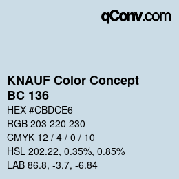 Color code: KNAUF Color Concept - BC 136 | qconv.com