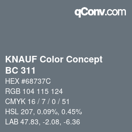 Código de color: KNAUF Color Concept - BC 311 | qconv.com