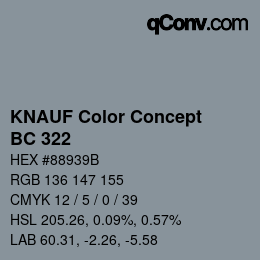 Farbcode: KNAUF Color Concept - BC 322 | qconv.com