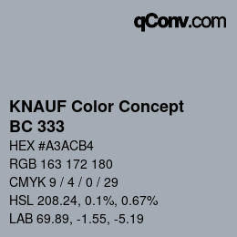 Color code: KNAUF Color Concept - BC 333 | qconv.com