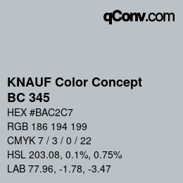 Color code: KNAUF Color Concept - BC 345 | qconv.com