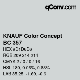 Color code: KNAUF Color Concept - BC 357 | qconv.com