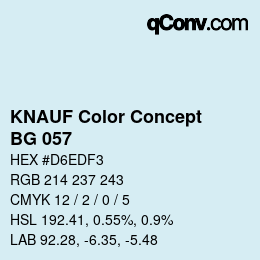 Farbcode: KNAUF Color Concept - BG 057 | qconv.com