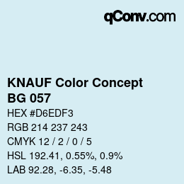 Color code: KNAUF Color Concept - BG 057 | qconv.com