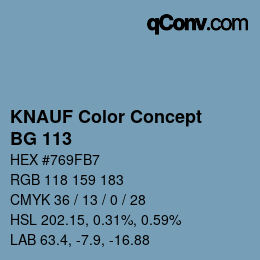 Farbcode: KNAUF Color Concept - BG 113 | qconv.com