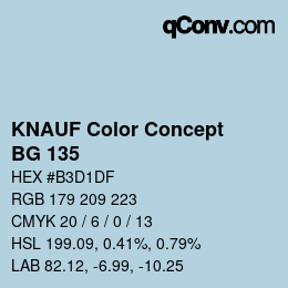 Color code: KNAUF Color Concept - BG 135 | qconv.com