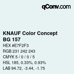 Color code: KNAUF Color Concept - BG 157 | qconv.com