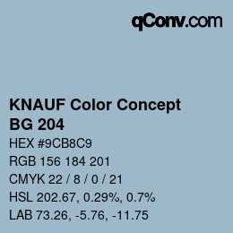 Color code: KNAUF Color Concept - BG 204 | qconv.com