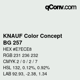 Farbcode: KNAUF Color Concept - BG 257 | qconv.com