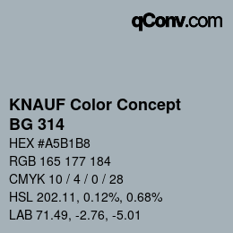 Color code: KNAUF Color Concept - BG 314 | qconv.com