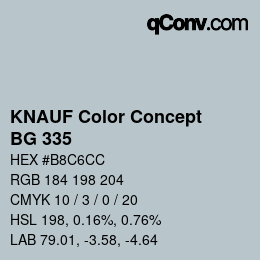 Color code: KNAUF Color Concept - BG 335 | qconv.com