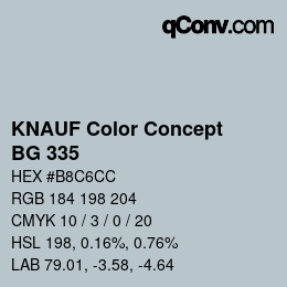 Código de color: KNAUF Color Concept - BG 335 | qconv.com