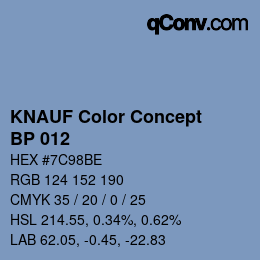 Color code: KNAUF Color Concept - BP 012 | qconv.com