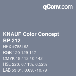 Farbcode: KNAUF Color Concept - BP 212 | qconv.com