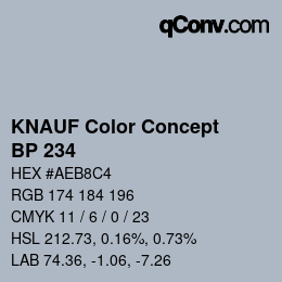 Farbcode: KNAUF Color Concept - BP 234 | qconv.com