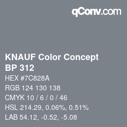 Código de color: KNAUF Color Concept - BP 312 | qconv.com