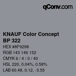 Color code: KNAUF Color Concept - BP 322 | qconv.com