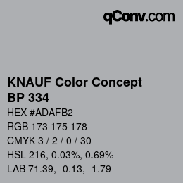 Color code: KNAUF Color Concept - BP 334 | qconv.com