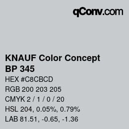 Color code: KNAUF Color Concept - BP 345 | qconv.com