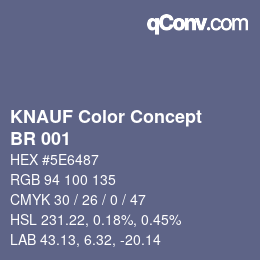 Código de color: KNAUF Color Concept - BR 001 | qconv.com