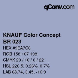 Color code: KNAUF Color Concept - BR 023 | qconv.com