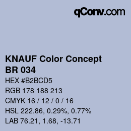 カラーコード: KNAUF Color Concept - BR 034 | qconv.com