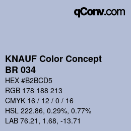 カラーコード: KNAUF Color Concept - BR 034 | qconv.com