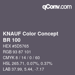 Farbcode: KNAUF Color Concept - BR 100 | qconv.com