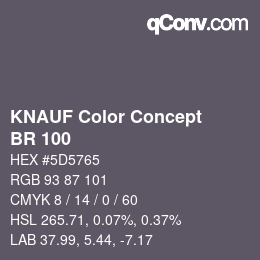 カラーコード: KNAUF Color Concept - BR 100 | qconv.com