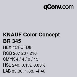 カラーコード: KNAUF Color Concept - BR 345 | qconv.com