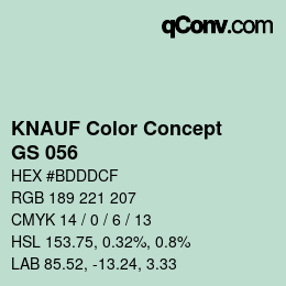 Color code: KNAUF Color Concept - GS 056 | qconv.com