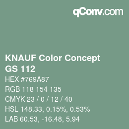 Farbcode: KNAUF Color Concept - GS 112 | qconv.com