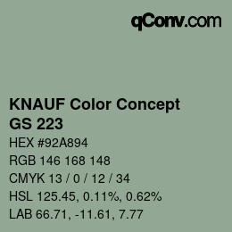 カラーコード: KNAUF Color Concept - GS 223 | qconv.com